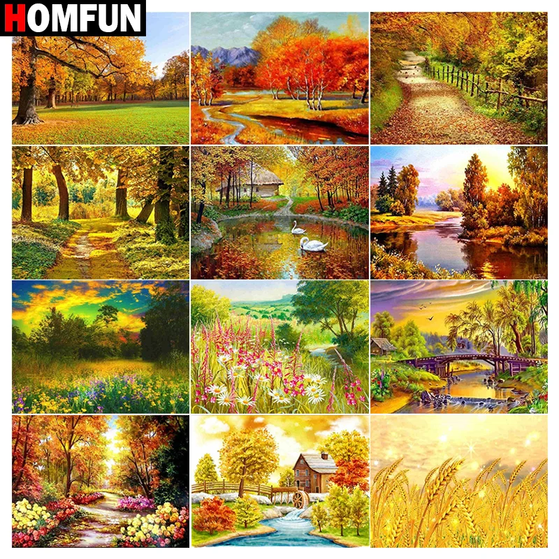 HOMFUN Diy 5d Diamond Painting 