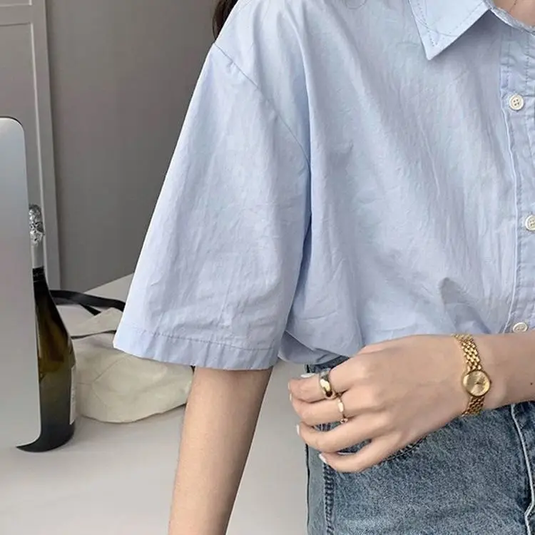 

Short Sleeve Shirts Womens Collars Black Detachable Plaid Ropa Mujer Feminino Cold Shoulder Trendy Cutouts Pleated Grunge Gothic
