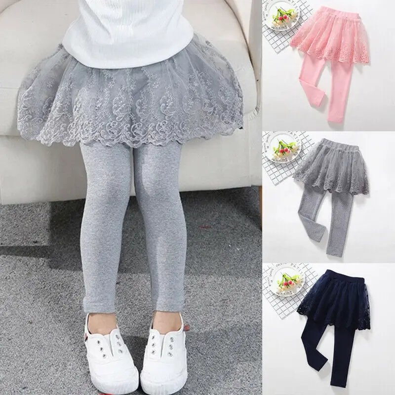 Spring Autumn Girls Leggings Cotton Skirt Legging For Kids Cotton Children Pants Baby Tutu Legins Toddler Trousers