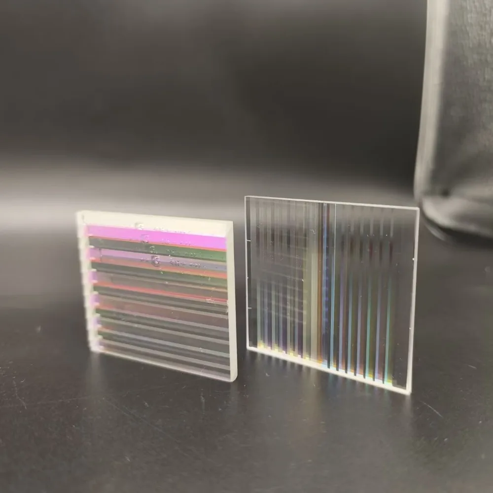 Defect Grid Prism Set Rectangular Dichroic Prism Optical Glass DIY Decorative Art Design Rainbow Spectral Prism Set