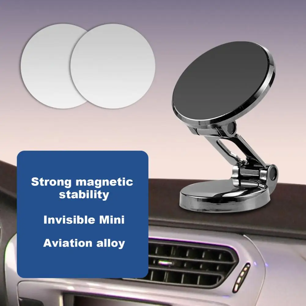 Car Magnetic Phone Holder 360 Degrees Rotation N52 Magnetic Mount Super Adhesive Heat-Resistant Phone Stand Car Accessories