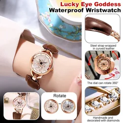 Women's fashion waterproof quartz watch temperament snowflake pattern dial quartz watch