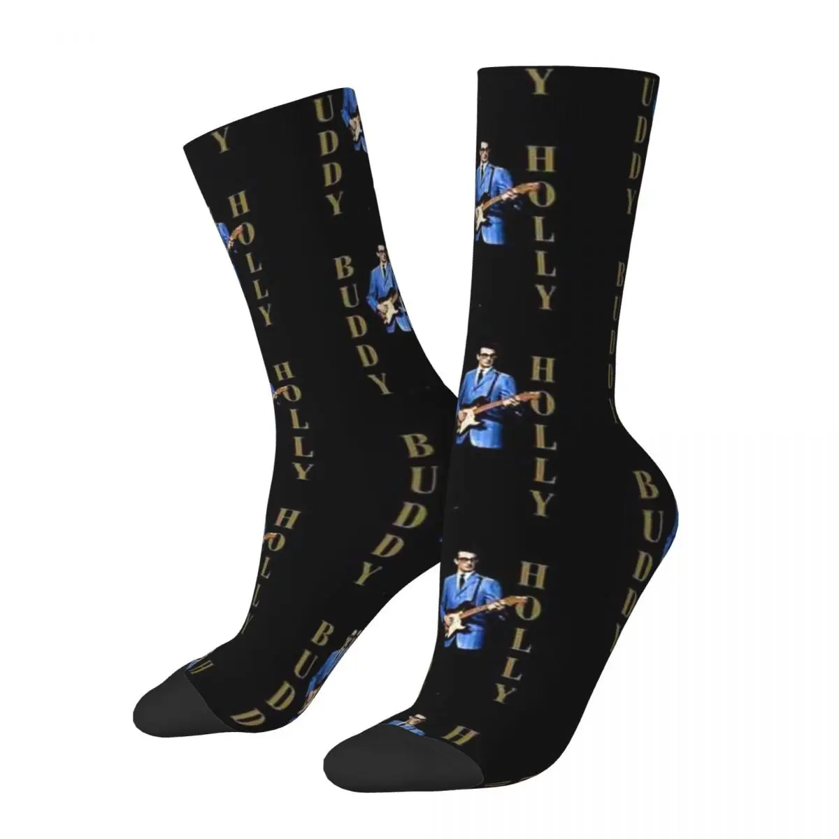 Buddy Holly Oh Boy Socks Harajuku Sweat Absorbing Stockings All Season Long Socks Accessories for Man's Woman's Birthday Present