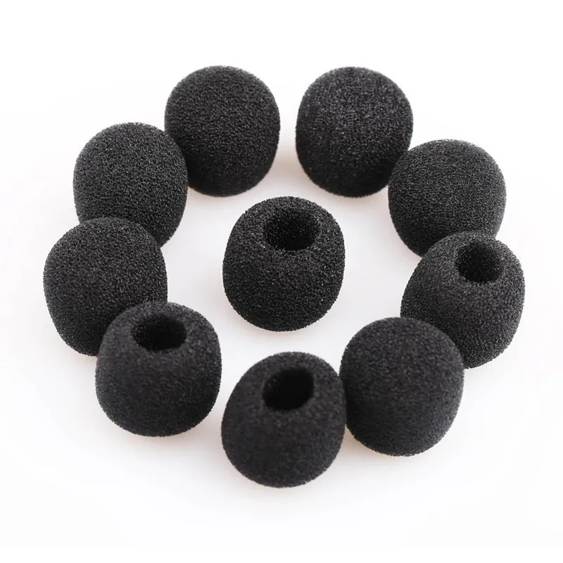 5 Pieces Practical Lapel Microphone Covers Sponge Microphone Covers Little Bee Speaker Sponge Cover Headworn Microphone Cover