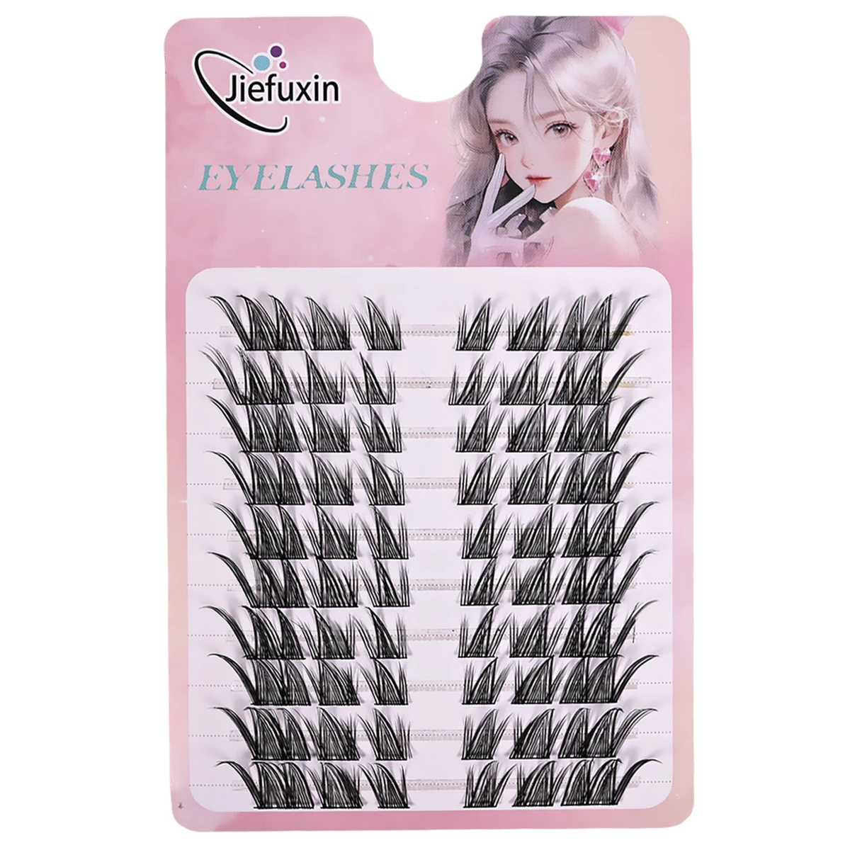 60 pçs diy cílios cluster raposa olho cílios, diy auto-enxertia para iniciantes, estilo anime