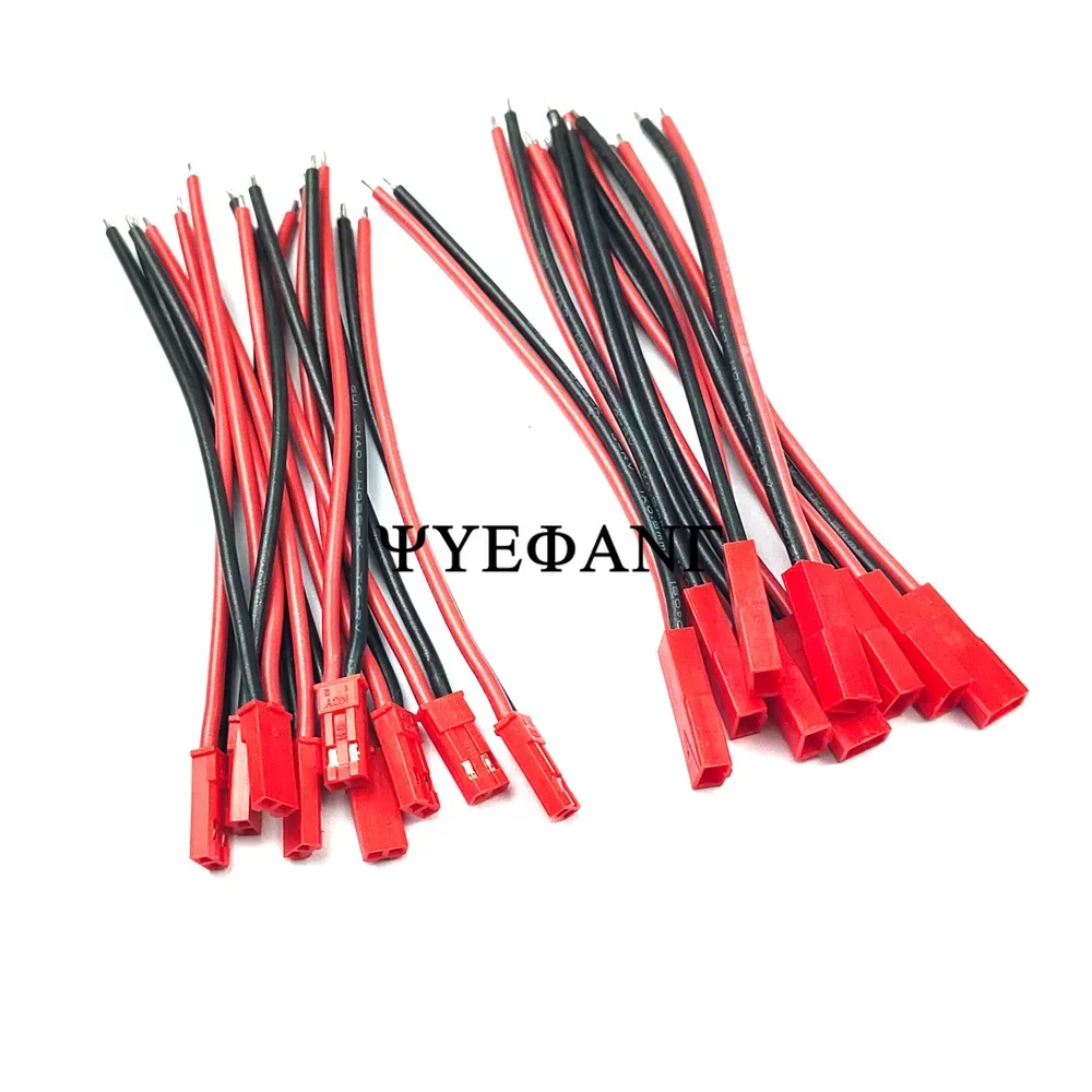 5Pairs 20AWG JST Plug Connector SYP 2Pin Male Female Plug with 10cm Soft Silicone Cable Wire for LED Lamp Strip RC Toys Battery