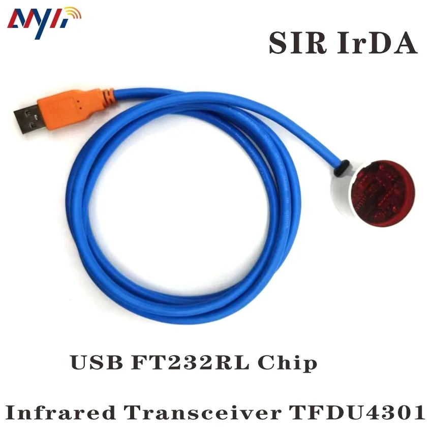 USB to  IrDA Infrared transceiver FT232 Optical Probe SIR  up to 115.2 kbit/s  IrPhy 1.0 TFDU4301 Infrared Reading