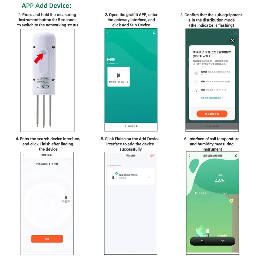 Medidor inalámbrico de humedad del suelo Tuya Zigbee, probador de temperatura y humedad, Monitor de plantas, Detector impermeable IP67 para plantar