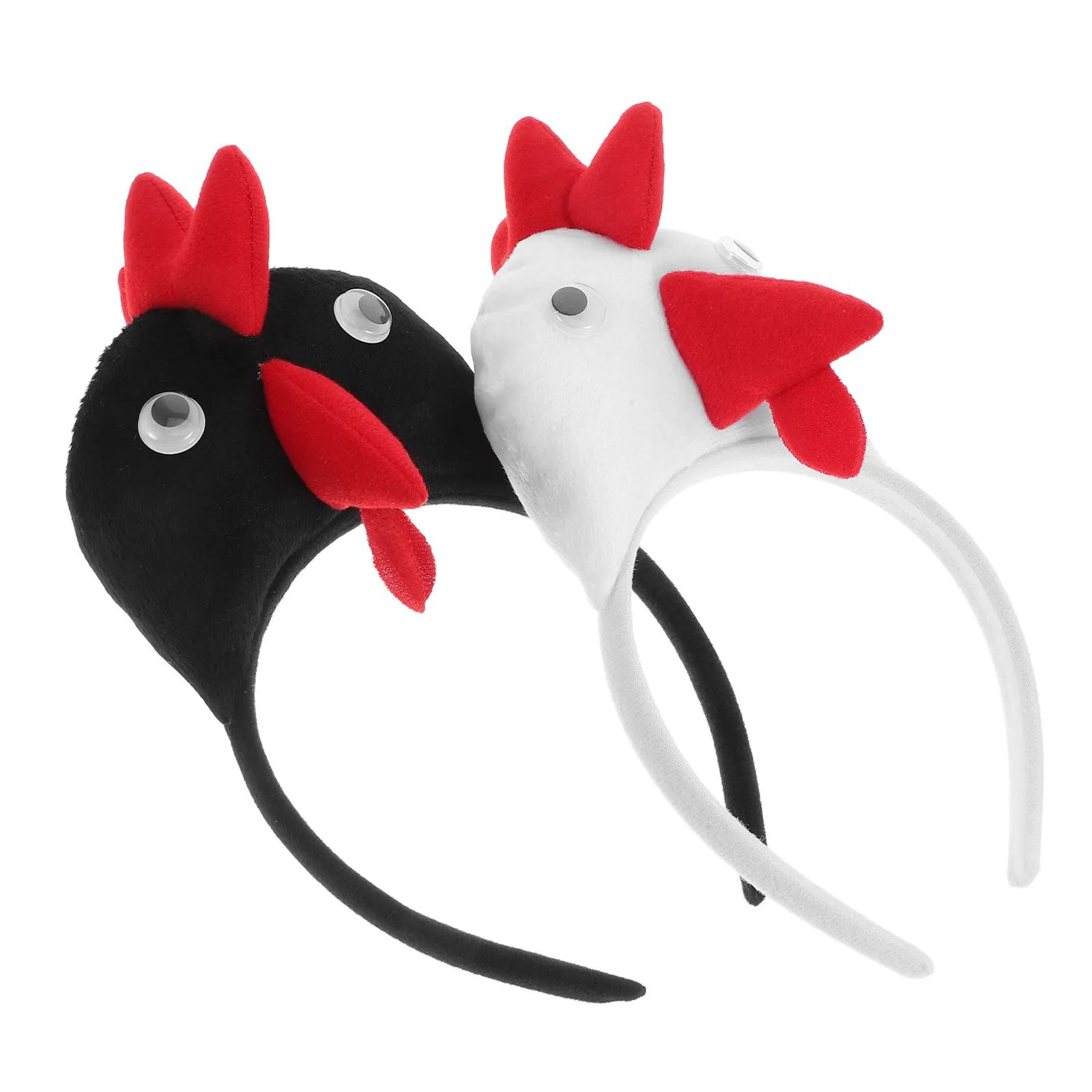 

1 Piece Rooster Head Headband Fabric Animal Hair Hoop for Jungle Party Costume Performance Stage Decor Cosplay Accessory Fun
