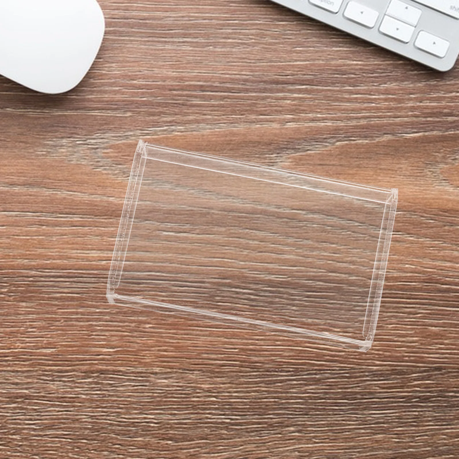 Transparent Wireless Mouse Cover Clear Acrylic Protective Case for Desktop Laptop Office Use Waterproof Mouse Protector