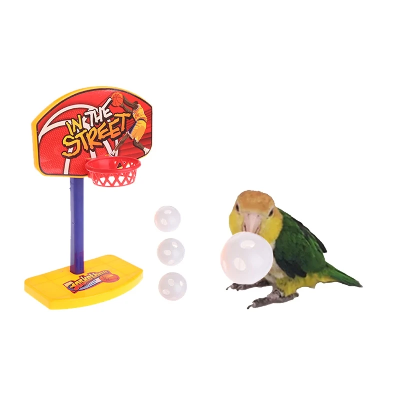 Bird Training Toy Set Mini Desktop Basketball for Parrots Budgies Cockatiel