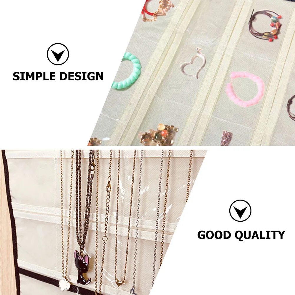 

Practical Jewelry Hanging Bag High Quality Material Use for Hair Accessories Necklaces Bracelets Easy to Wall