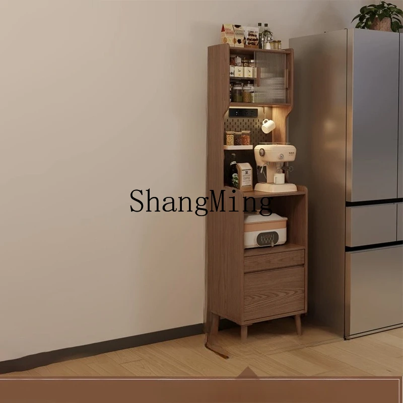 

FG solid wood dining side coffee cabinet small apartment kitchen integrated storage household cabinet