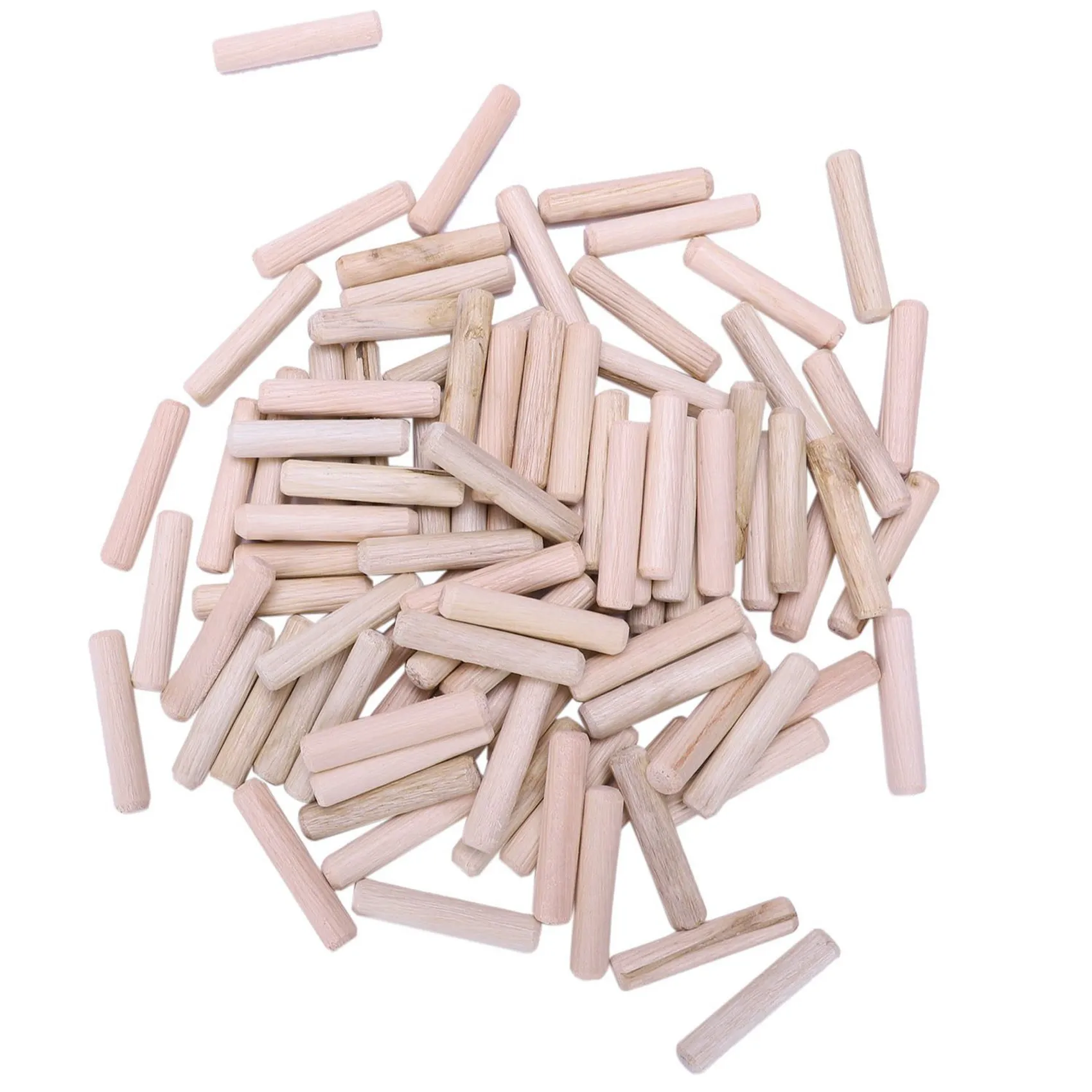 A93E-300 Pack Wooden Dowel Pins Wood Kiln Dried Fluted And Beveled