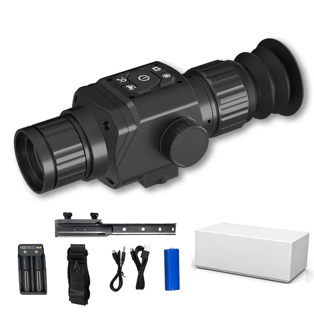 Infrared Thermal Scope Monocular 384X288 50 Hz 35 mm Lens Scope with Rail Mount 6 Imaging Modes Thermal Camera for Night Hunting