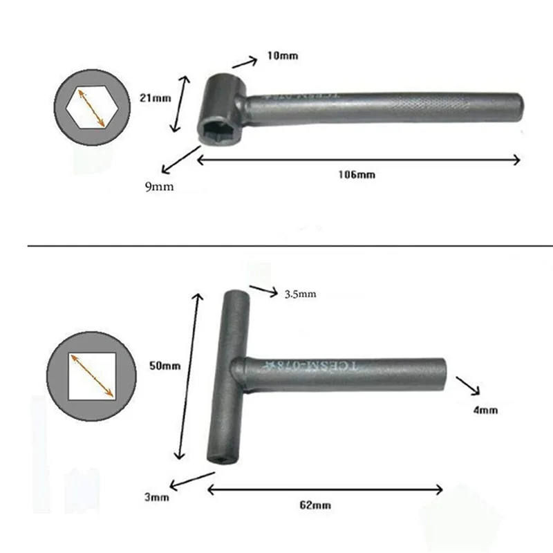 A95E-6 Pcs Engine Valve Screw Adjusting Spanner Tool Valve Clearance Adjustment Tools + Feeler Gauge 0.005 - 0.020 Inch