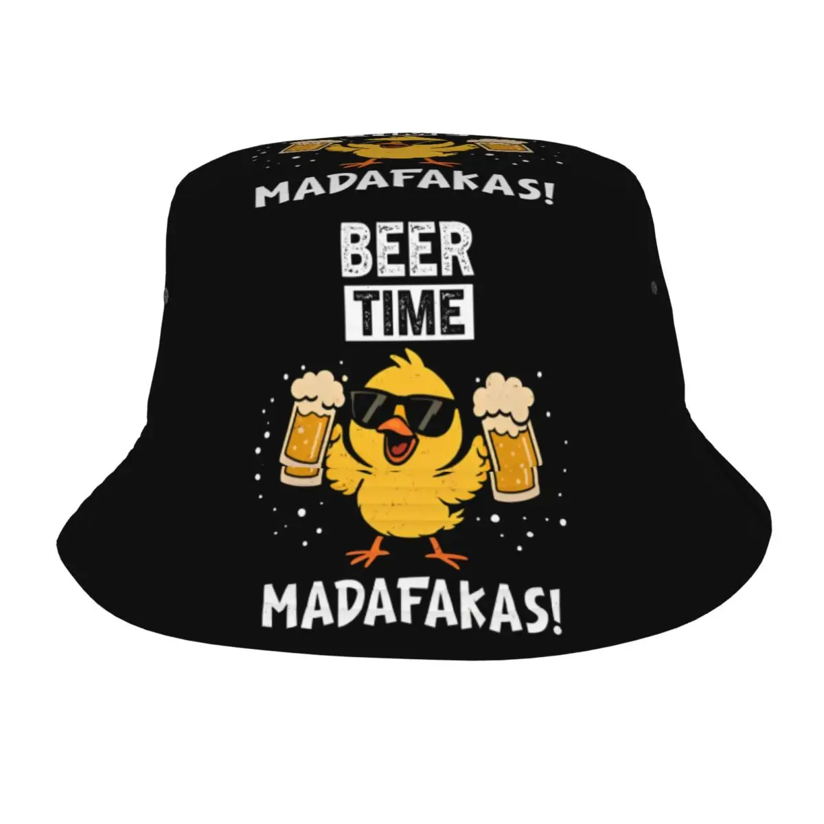 

Панама Beer Time для унисекс, летняя шляпа Madafakas, забавная полевая шляпа с мемом и уткой, легкая шляпа для отдыха, рыбалки, шляпа Boonie