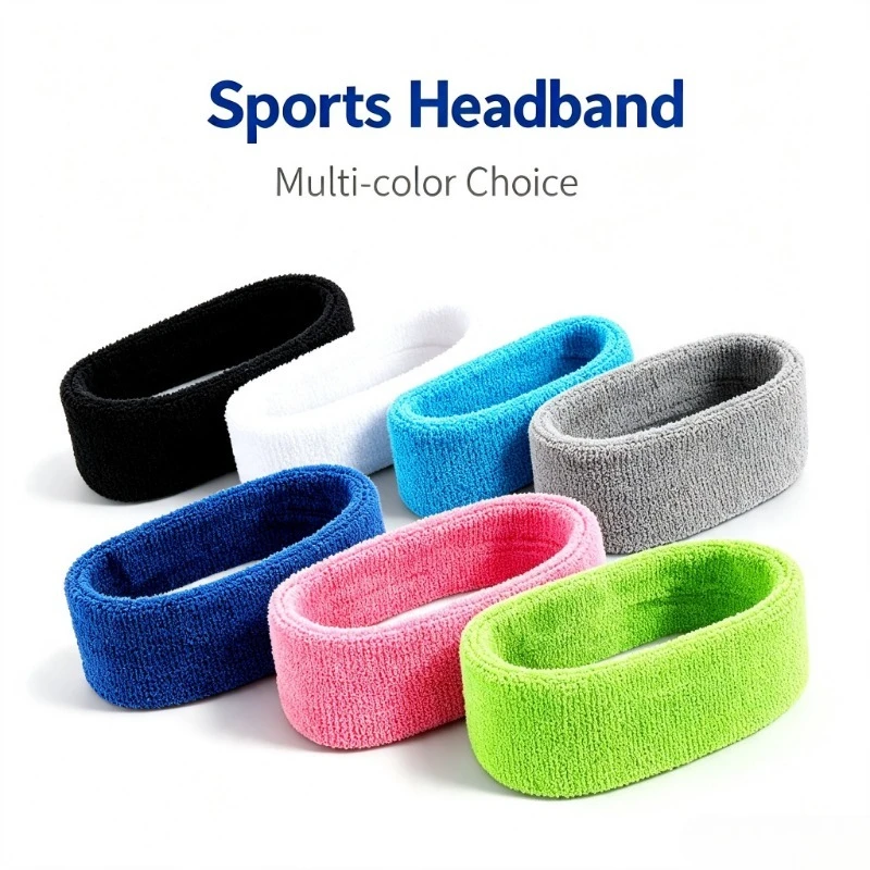 1Pc Silicone Sports Headband Sweat Wicking Hair Band Running Tennis Basketball Fitness Marathon Soccer Training Outdoor Sports