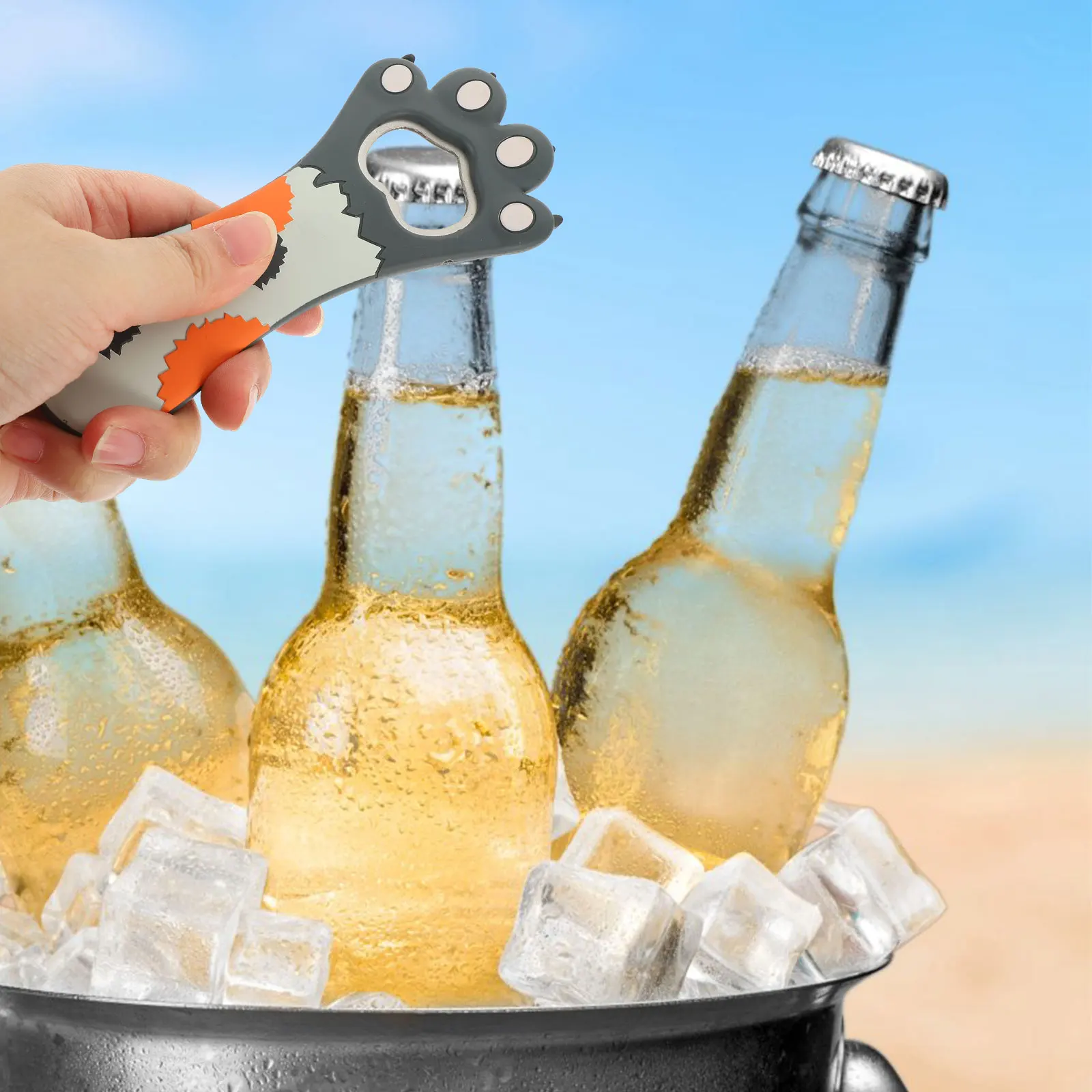 

Cat Claw Bottle Opener Premium Material Cap Paw Opening Tool Magnetic Fridge Creative Alloy Pocket Kitchen Accessory