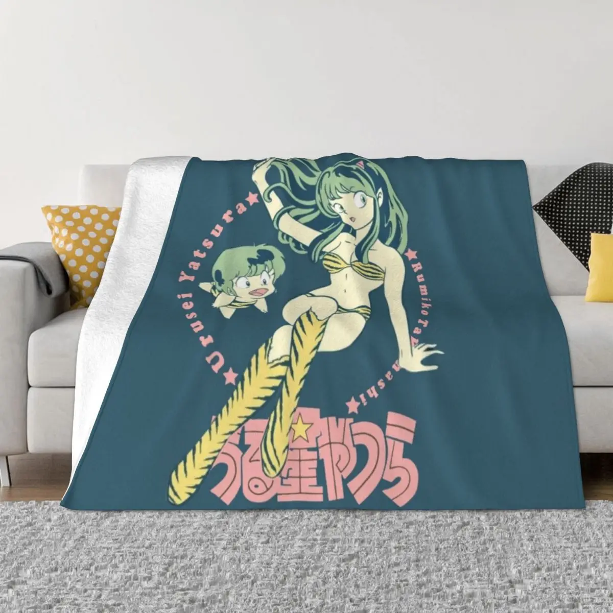 

LUM x RAN x ATARU Throw Blanket Moving Blanket Polar blanket