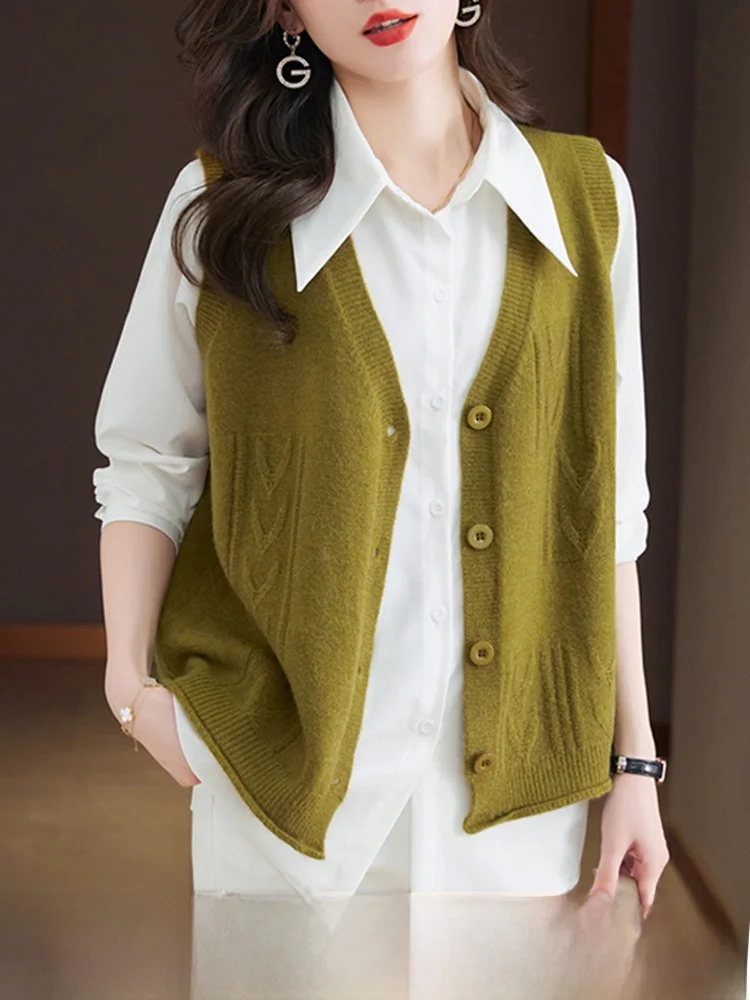 

Женский открытый кардиган Camere Svel, жилет, топ, весна-осень, новинка, однотонная многослойная модная верхняя одежда