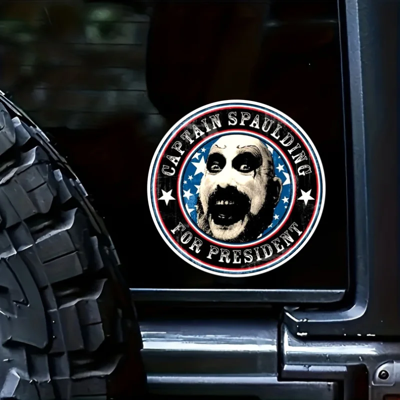 

Виниловые наклейки с персонажем фильма ужасов Капитаном Сполдингом — для автомобилей, грузовиков, ноутбуков и многого другого.