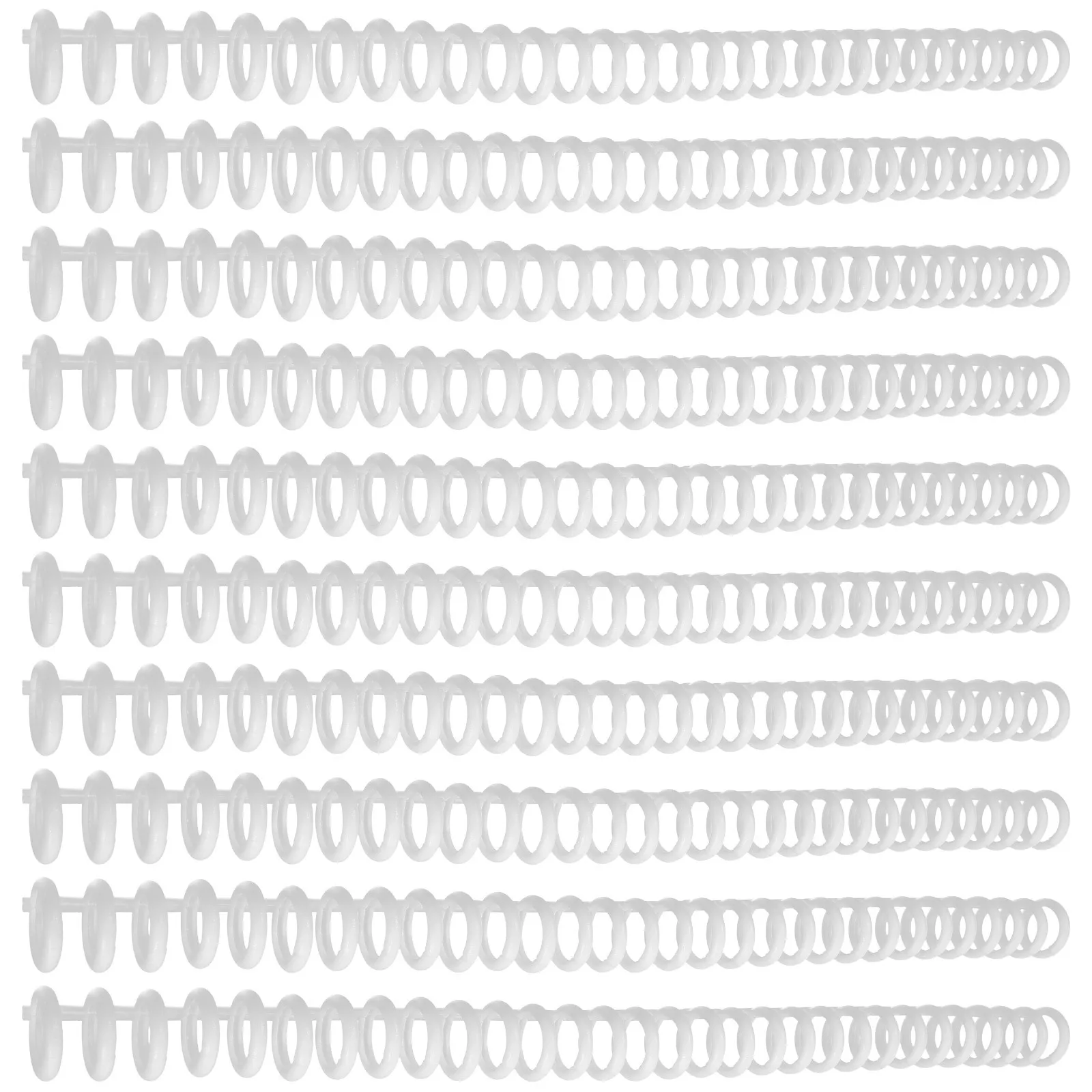 10Pcs Loose-Leaf Binder Rings Plastic Binding Coils for Notebook Calendar DIY Book Repair Replacement Spiral Ring Hinge