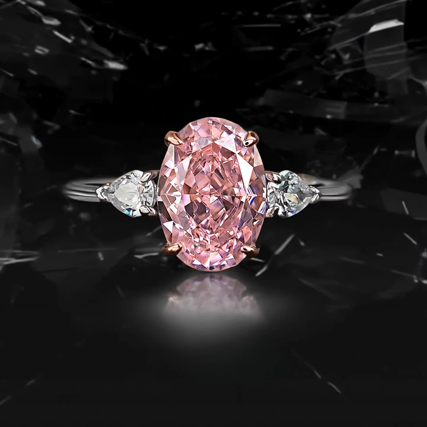 

925 sterling silver women's ring 2.5 carats romantic pigeon egg cigarette pollen zircon jewelry new gift