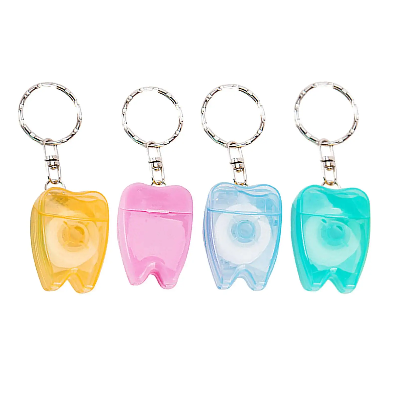 Portable Dental Floss Keychain Convenient Dental Tooth Floss for Travel Home