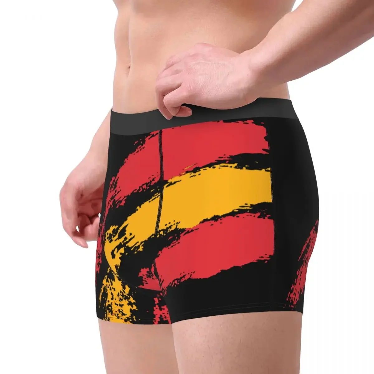 Novelty Boxer Shorts Panties Briefs Men Spanish Flag Underwear Spain Espana Polyester Underpants for Homme S-XXL