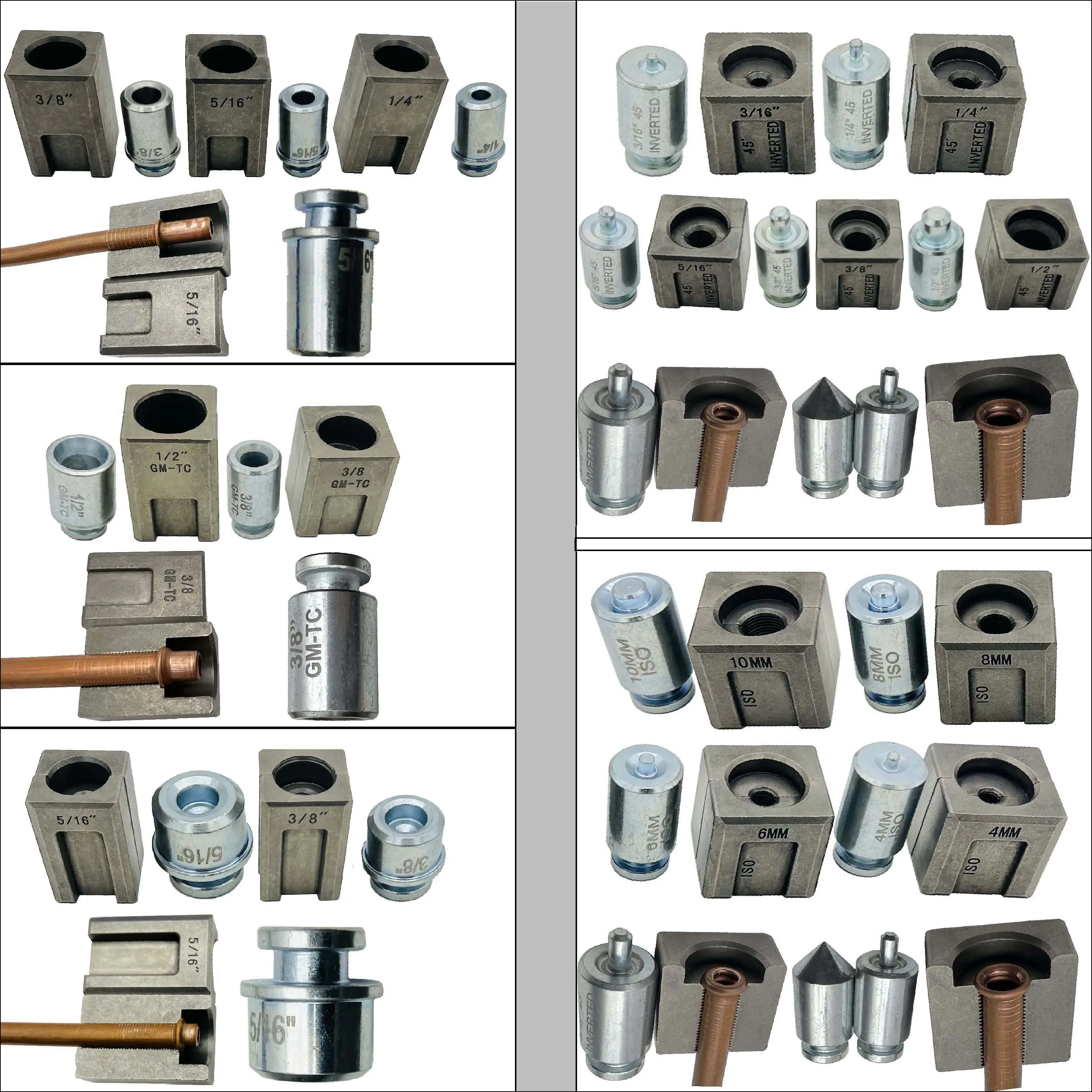 HYDRAULIC FLARING TOOL SET IG-72485 WITH GM TRANSMISSION COOLING LINE DIES AND ADAPTERS FOR BRAKE LINE