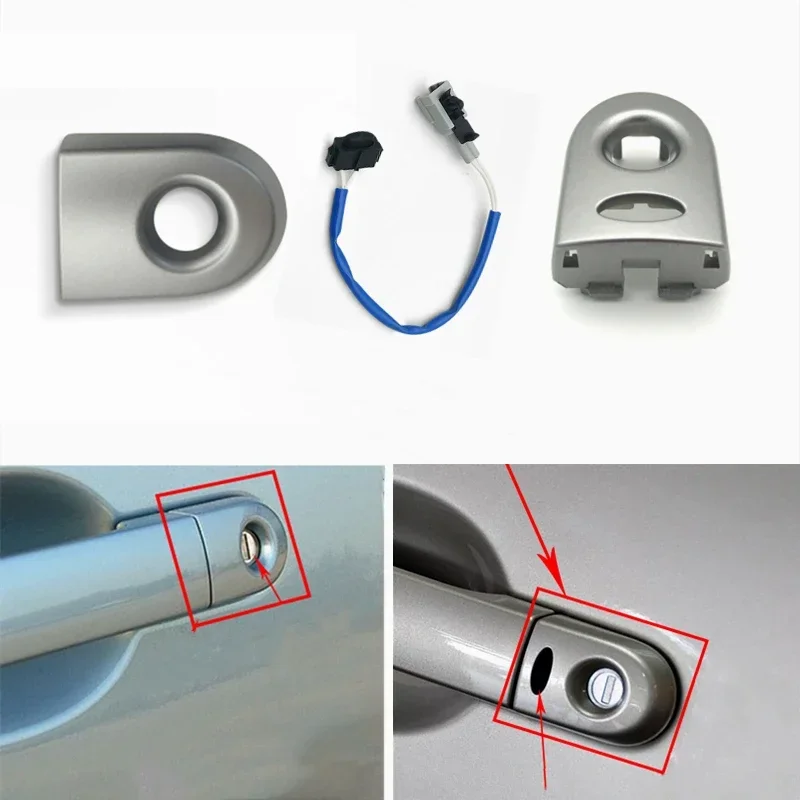 Front Exterior Door Handle Cover Trim Silver Cap For Nissan Tiida 2005 2006 2007 2008 2009 2010