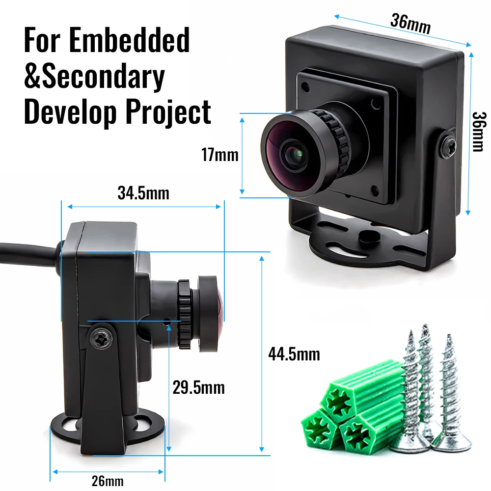 WGWK USB Camera For Computer 5MP 30FPS 2.1mm 121 Degree Wide Angle lens Ai Human Type Detection CCTV Camera Surveillance For PC