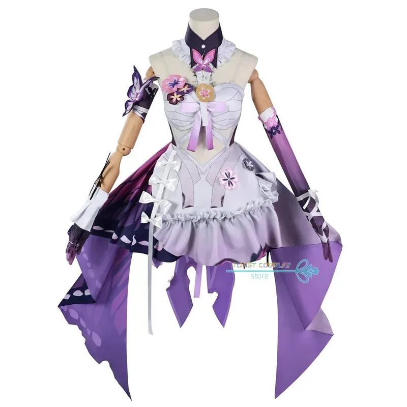 Castorice 코스프레 Honkai 스타 레일 Castorice 코스프레 의상 드레스 유니폼 할로윈 파티 역할 놀이 가발 신발 복장