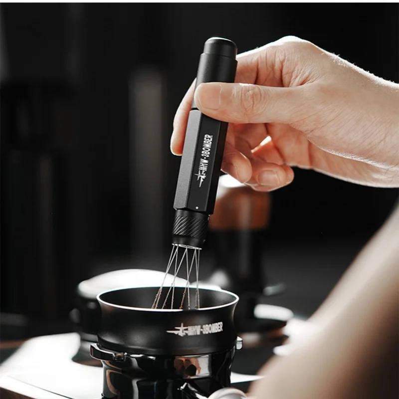 

Espresso Distribution Tool PRO Coffee Powder Mixer Evenly Disperse Clumps Distribute Powder Telescopic Design Barista Accessory