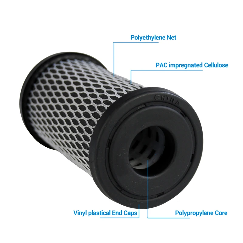 Unter spüle Mehrzweck-Aktivkohle-Wasserfilter patronen 5-Zoll-c2-imprägnierter Cellulose ersatz