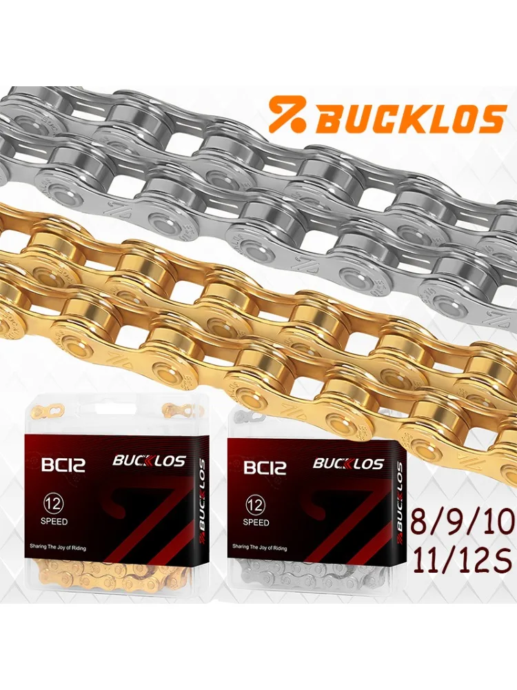 AliExpress BUCKLOS Bicycle Chain 8/9/10/11/12 Speed Road Mountain Bike Chain Durable MTB Current 8V 9V 10V 11V 12V Bicycle Chains