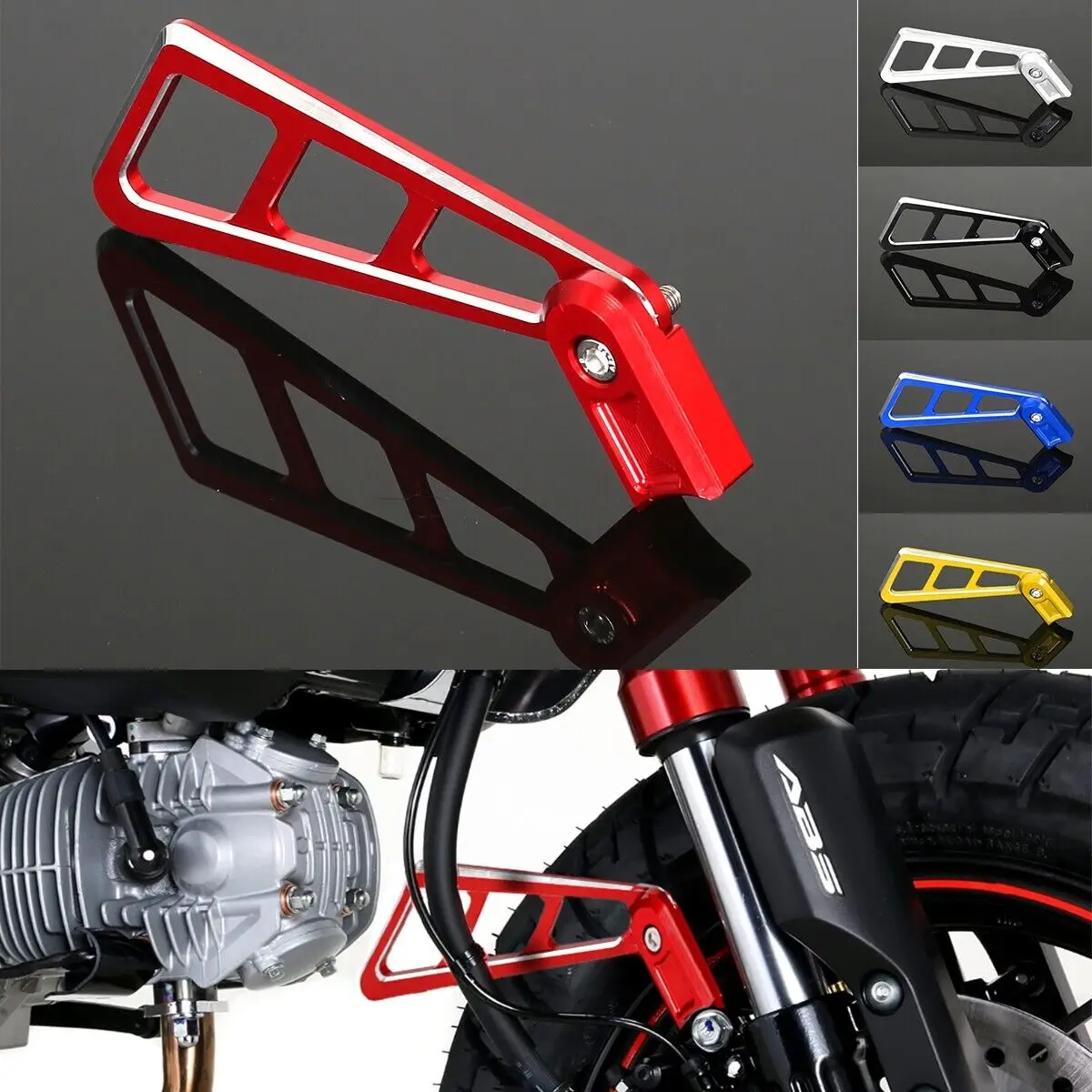 

Аксессуары для мотоциклов 3D CNC 6061, алюминиевый передний тормозной суппорт, дисковый трос, направляющая для Honda Monkey 125 2018-2024