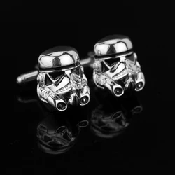 Star Wars Imperial Stormtrooper Cufflinks For Mens And Women French Shirts Marvel Iron Man Cuff Links Jewelry Accessory Gift