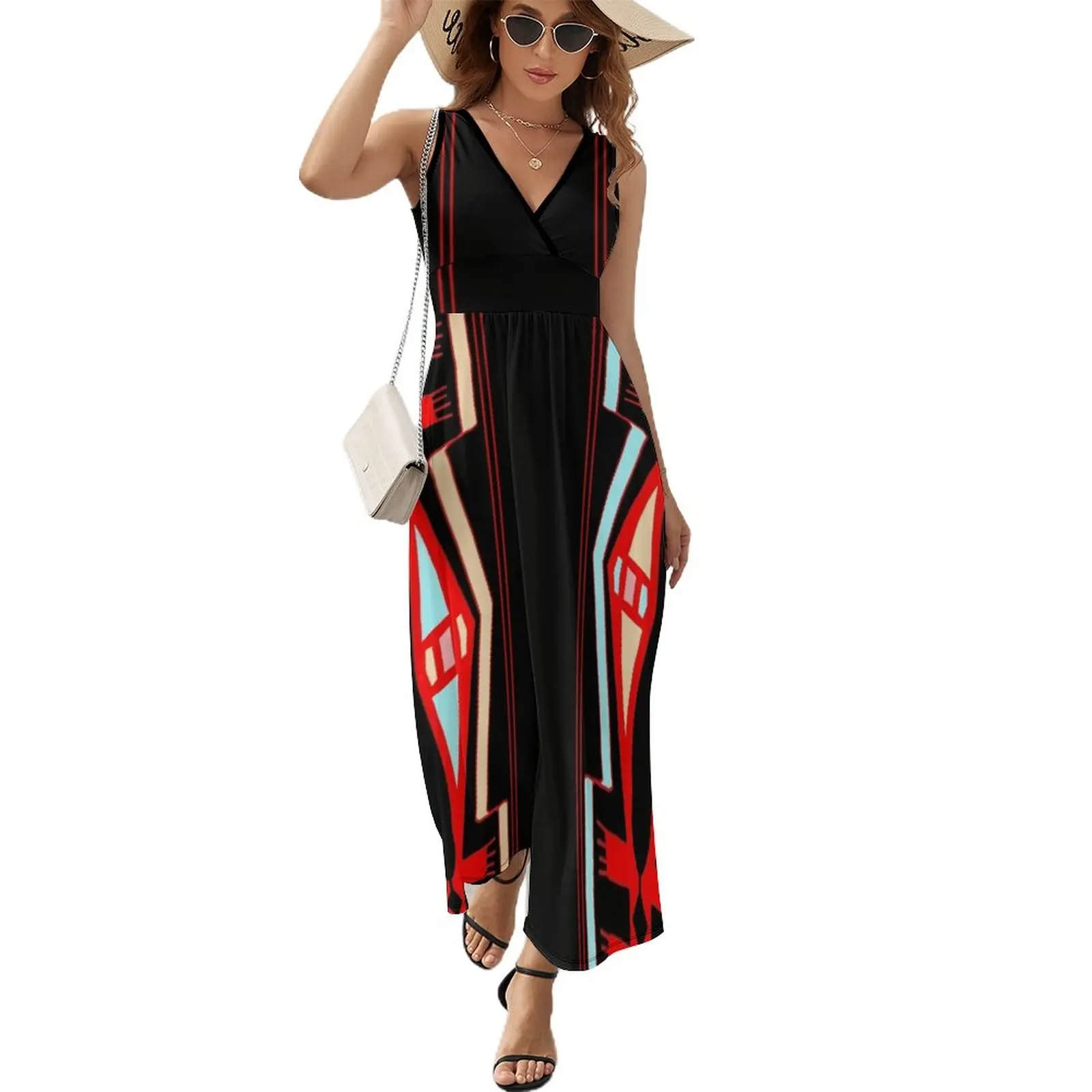 

Anishinaabe Red Line Art 1 Sleeveless Dress dress for women summer outfits for women 2023 bandage dress birthday dress for women