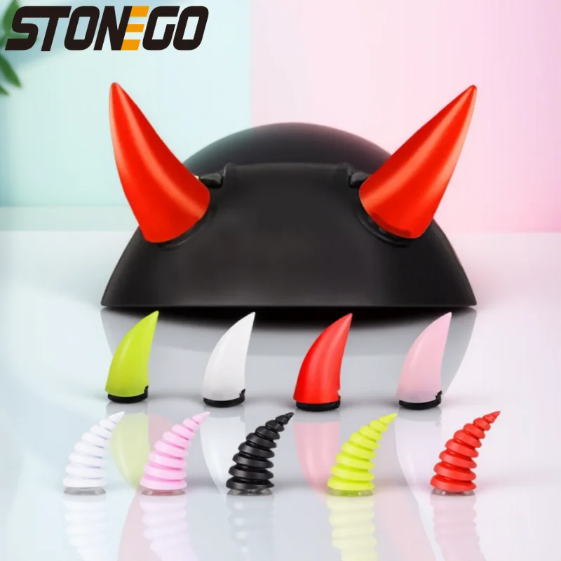 

Дьявольский рог, анфас, шлем для мотокросса, внедорожный мотоциклетный шлем, аксессуары, автомобильный Стайлинг, головные уборы, украшение, автоприсоска