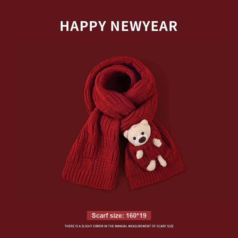 cachecol-de-trico-vermelho-com-urso-fofo-protetor-quente-e-versatil-aquecedor-de-pescoco-para-mulheres-presente-de-natal-e-ano-novo