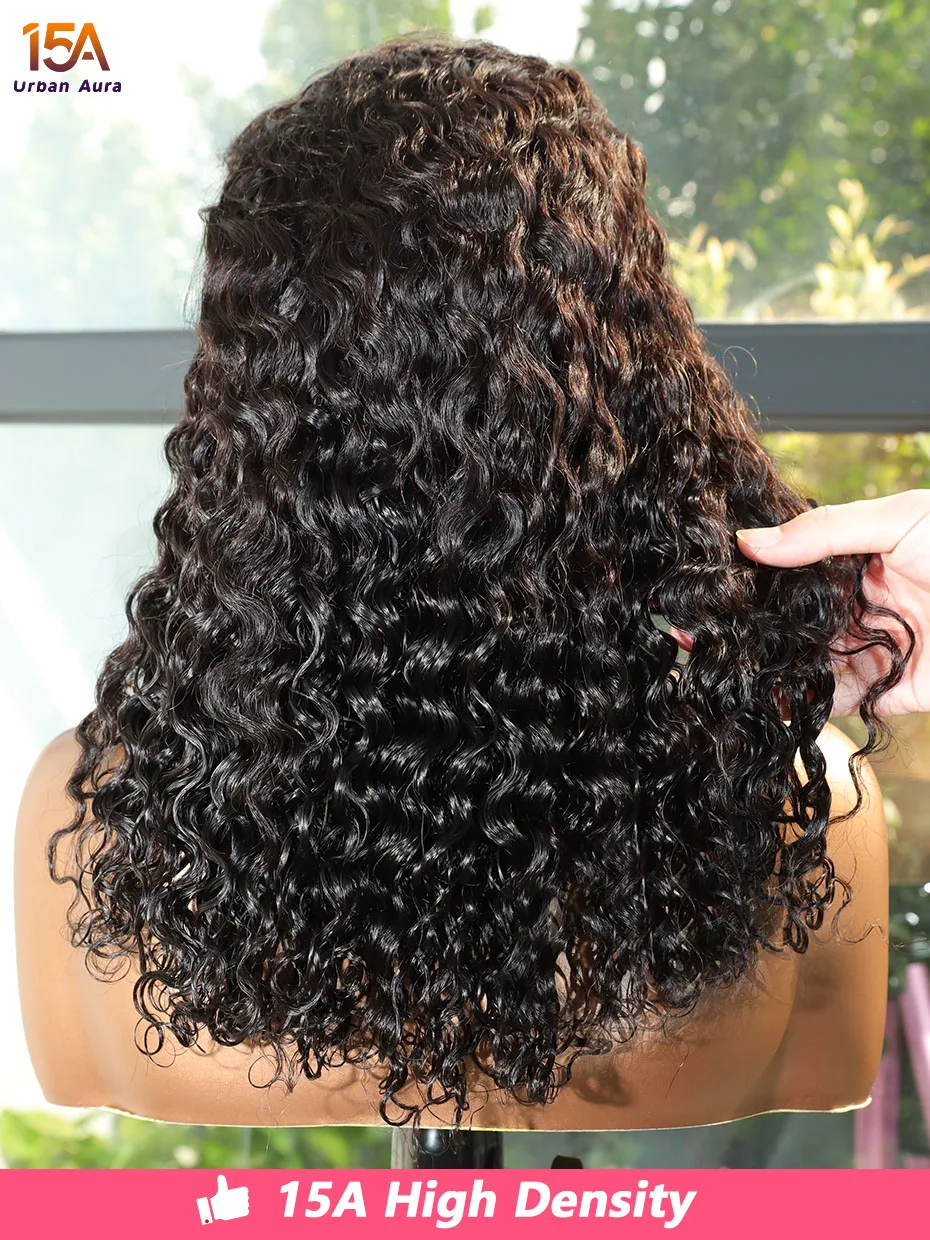 

13x4 Water Wave 250 300 High Density Vietnamese Raw 15A Lace Front Bob Wig Super Double Drawn 5x5 Glueless Wigs 100% Human Hair