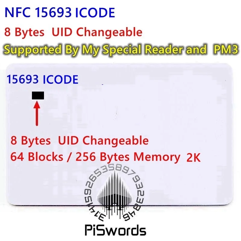 Karty i code –评测：NFC 15693 ICODE SLI SLIX ICODE2 UID Changeable Writable Card Coin z pamięcią 64 bloków 256 bajtów 2K