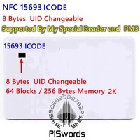 NFC 15693 ICODE SLI SLIX ICODE2 UID Changeable writable  Card Coin With Memory 64 Blocks 256 Byte 2K Compatible TAG-it  TI2048