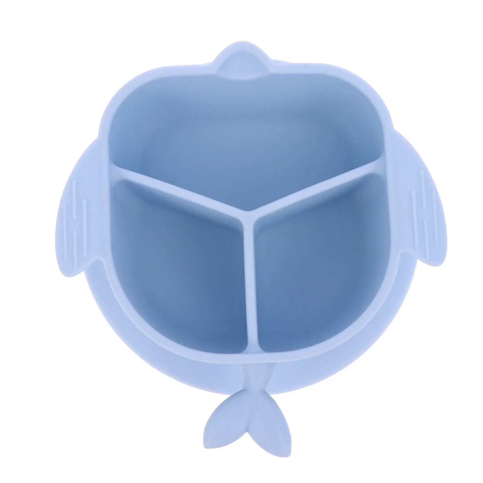 

1Pcs Silicone Baby Feeding Divided Plate Safe Odorless Toddler Tableware Three Compartments Easy Clean Kids Dishes Baby Self