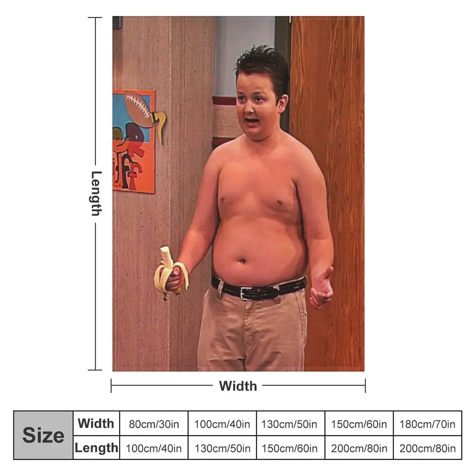 gibby icarly shirtless Throw Blanket Thermals For Travel Summer cosplay anime Thin Polar Multi-Purpose Blankets