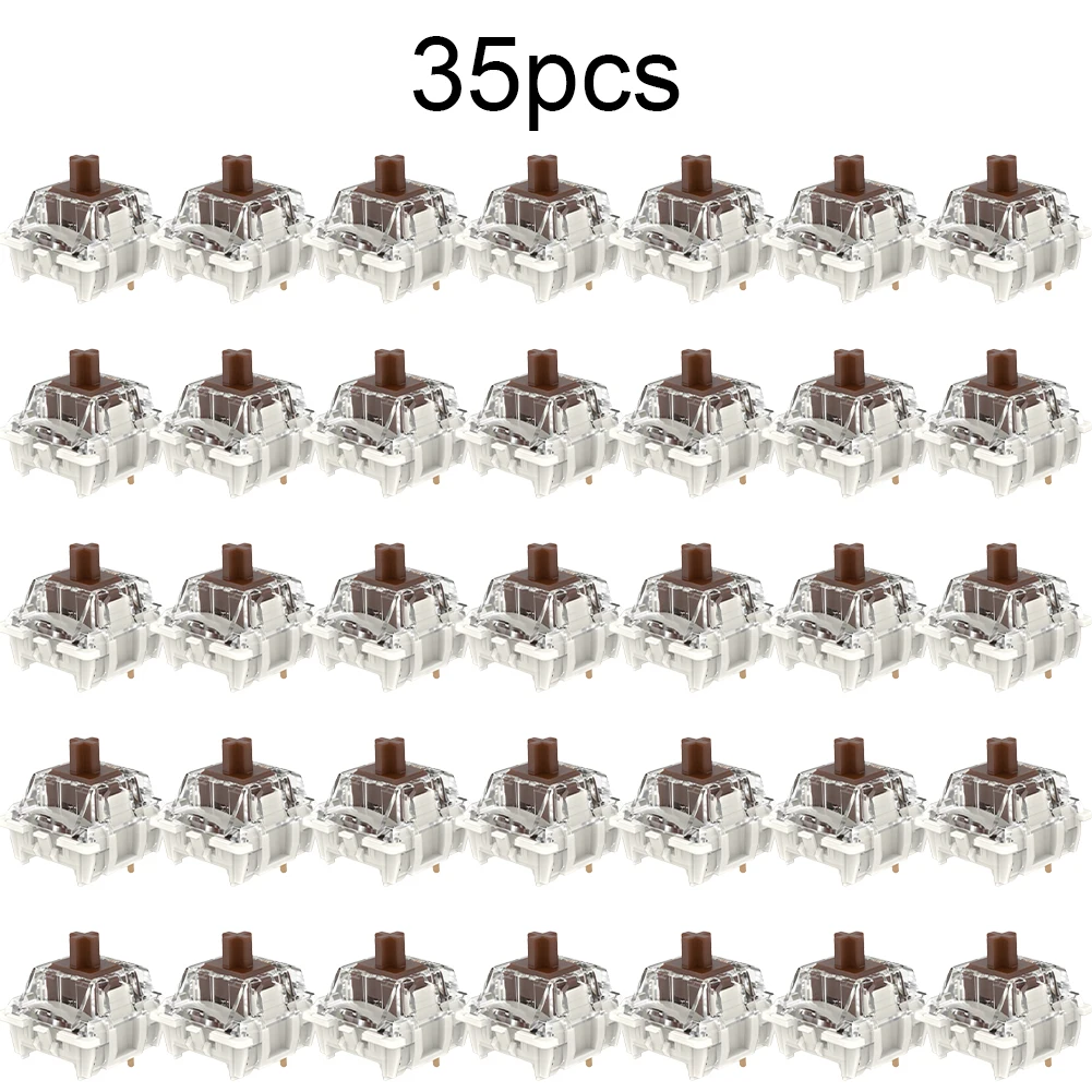 35PCS 3 Pin Mechanical Keyboard Switches Linear Type Prelubricated for GPRO Suitable for Hot Swappable Mechanical Keyboard PCBs