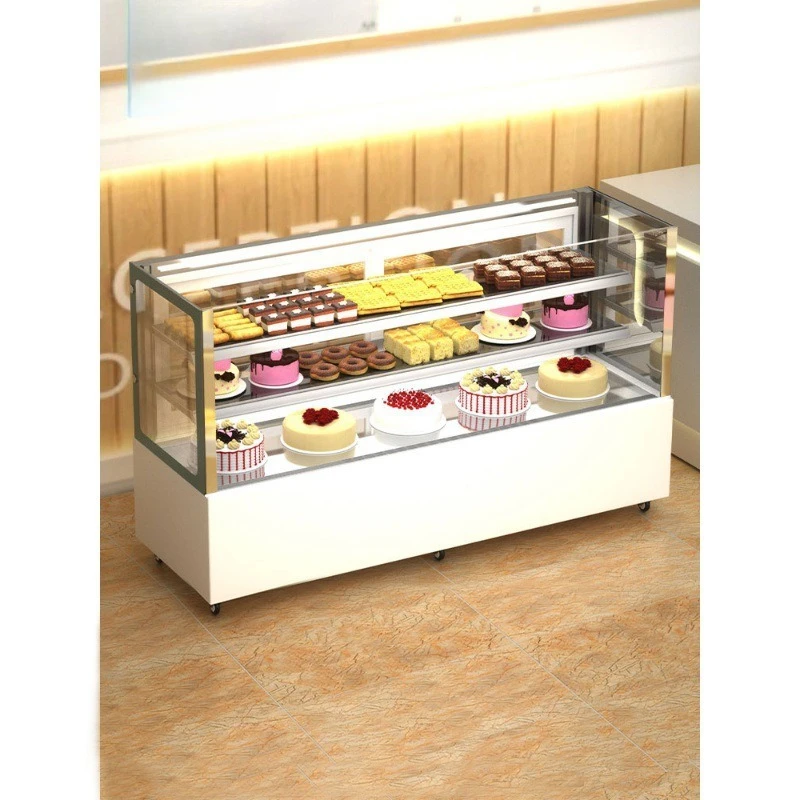 Frameless cake cabinet, air-cooled dessert cabinet, beverage refrigerated display cabinet, commercial vertical fruit f
