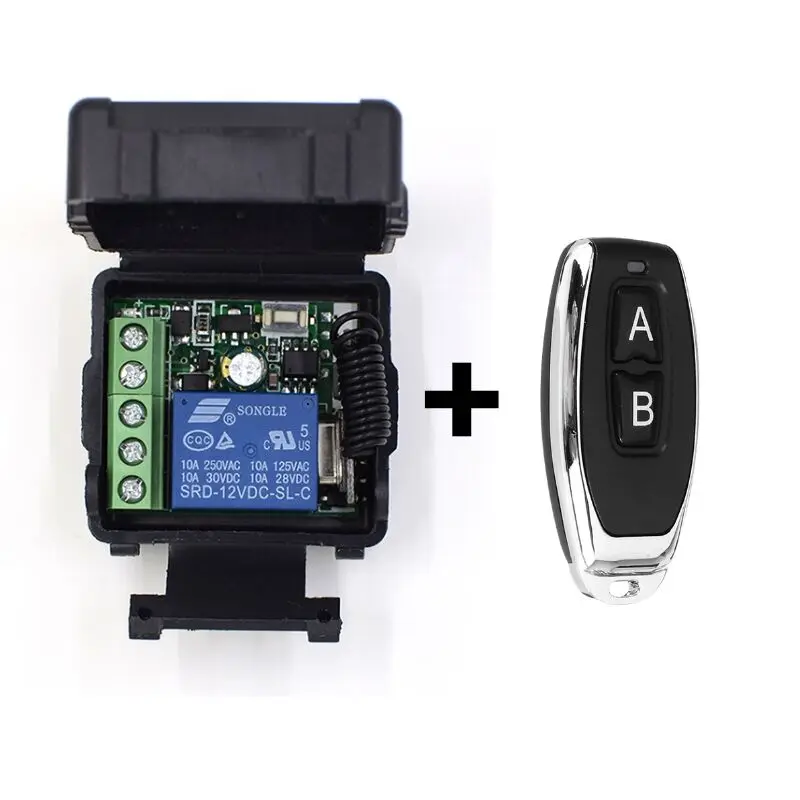 433Mhz Wireless Remote Control Switch Device 12V 24V 1CH Relay RF Receiver Module and 2CH Receiver For Door Electromagnetic Lock